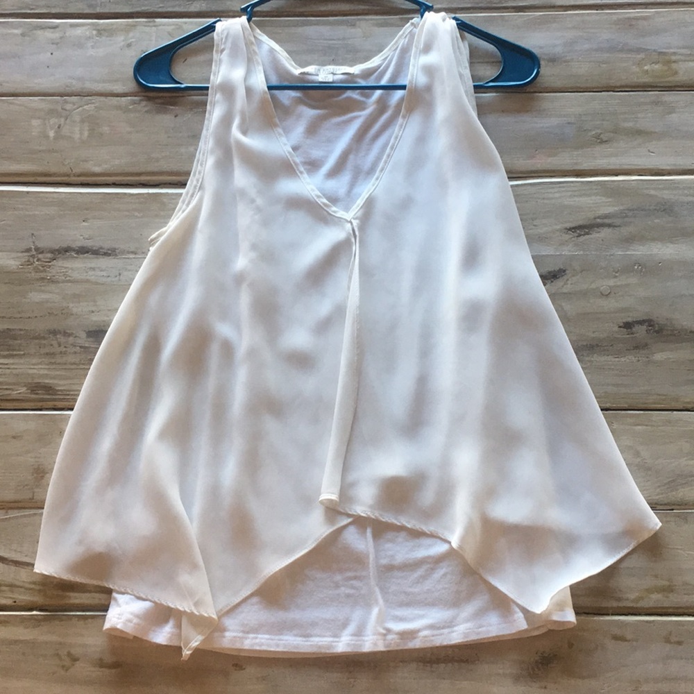 White flowing layered tank